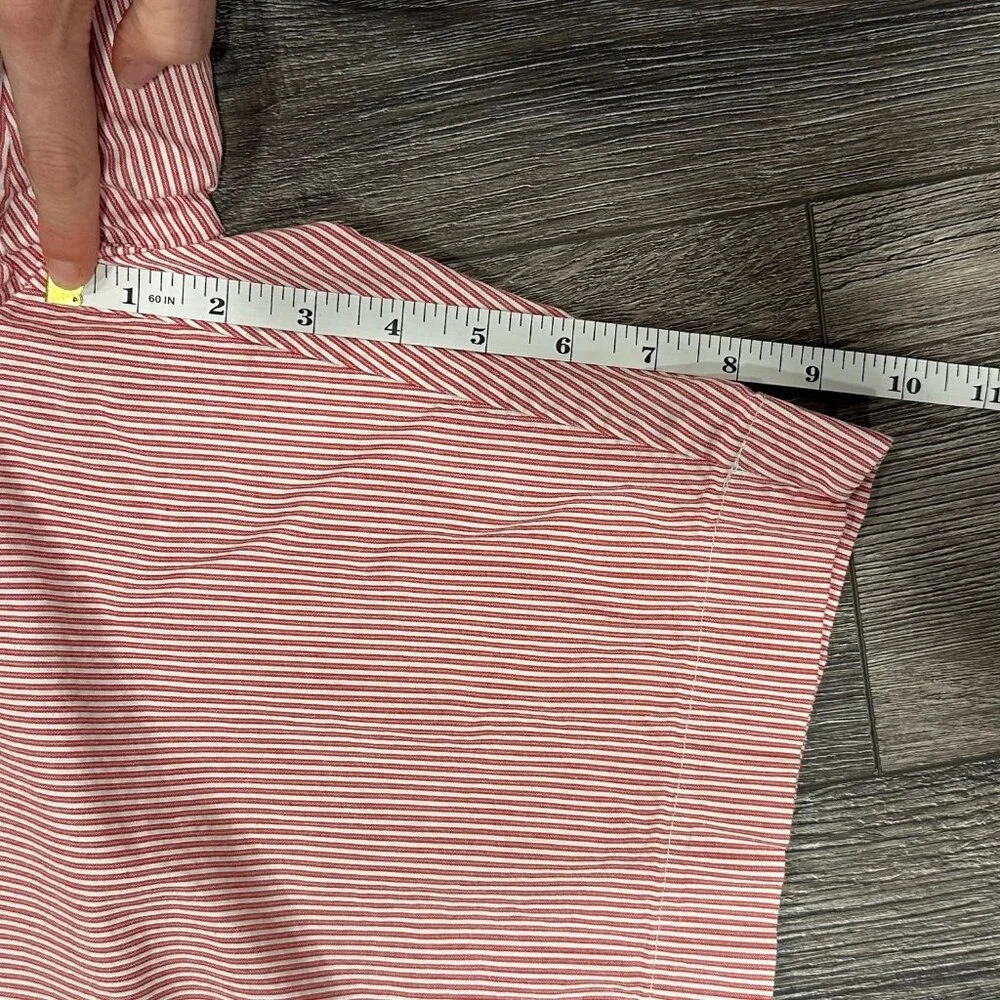 Women's Land's End Red & White Seersucker Shorts, Size 10 - Picture 6 of 7